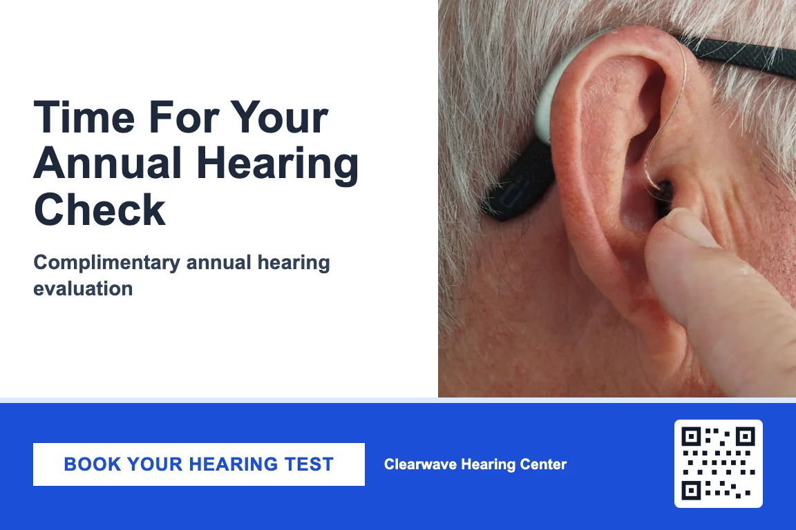Bold audiology recall postcard design