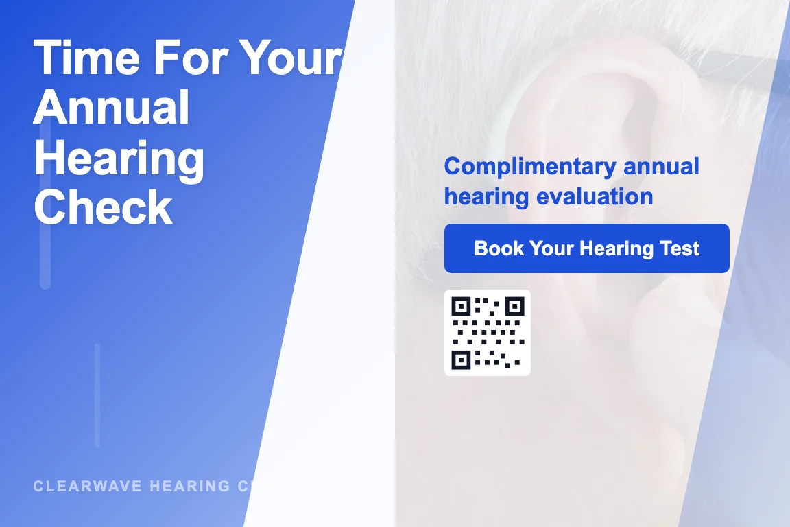 Gradient audiology recall postcard design