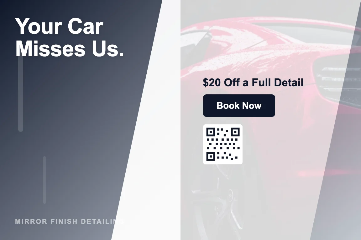 Auto Detailing postcard campaign example