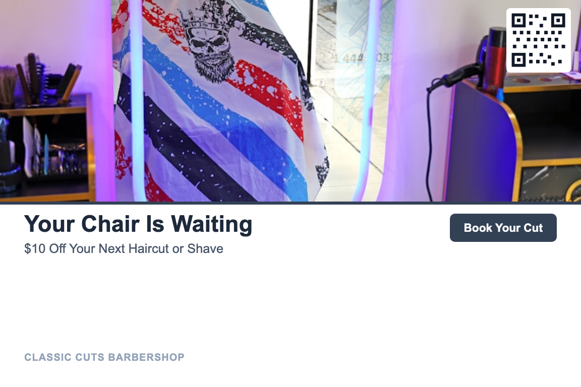 Photo barbershops postcard design &mdash; Lapsed Client Win-Back