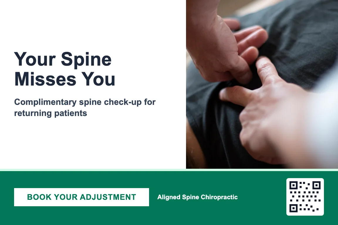 Bold chiropractic practice postcard design: Lapsed Patient Reactivation