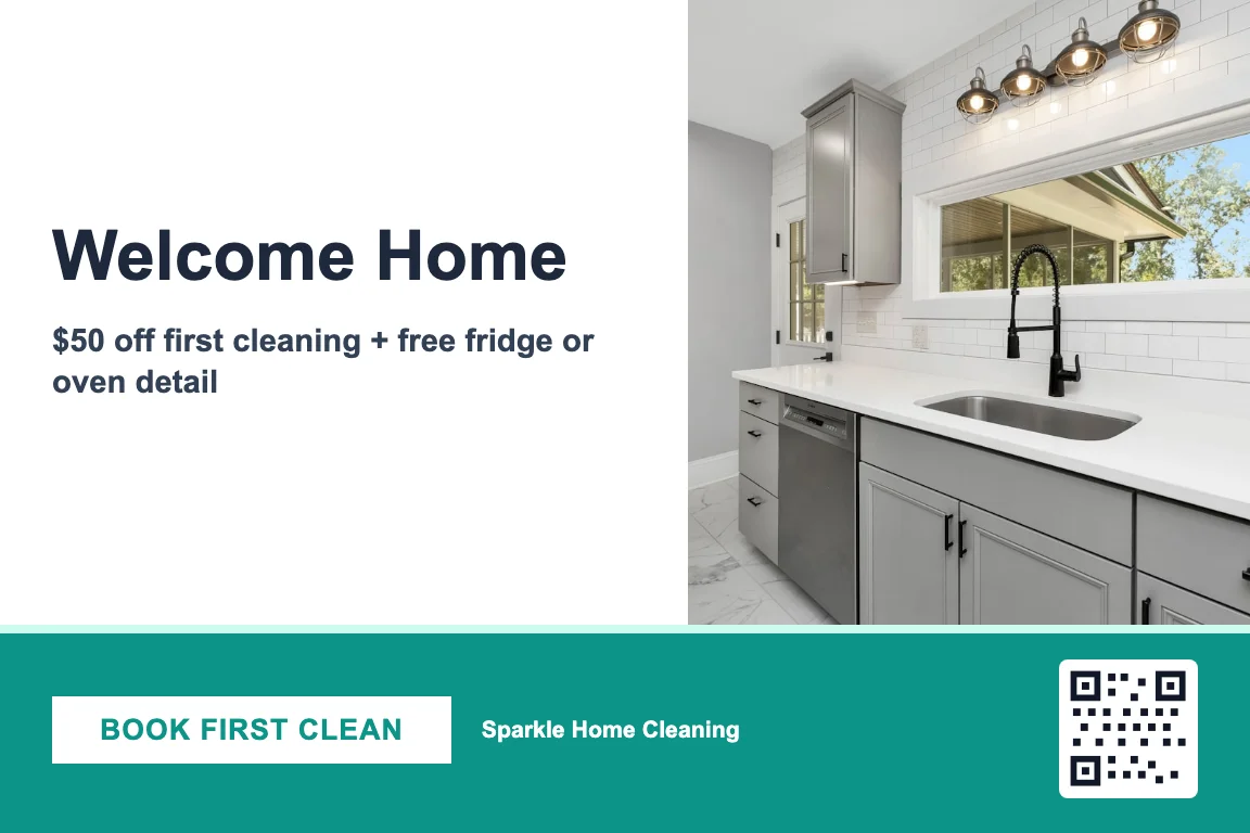 Bold cleaning pros postcard design