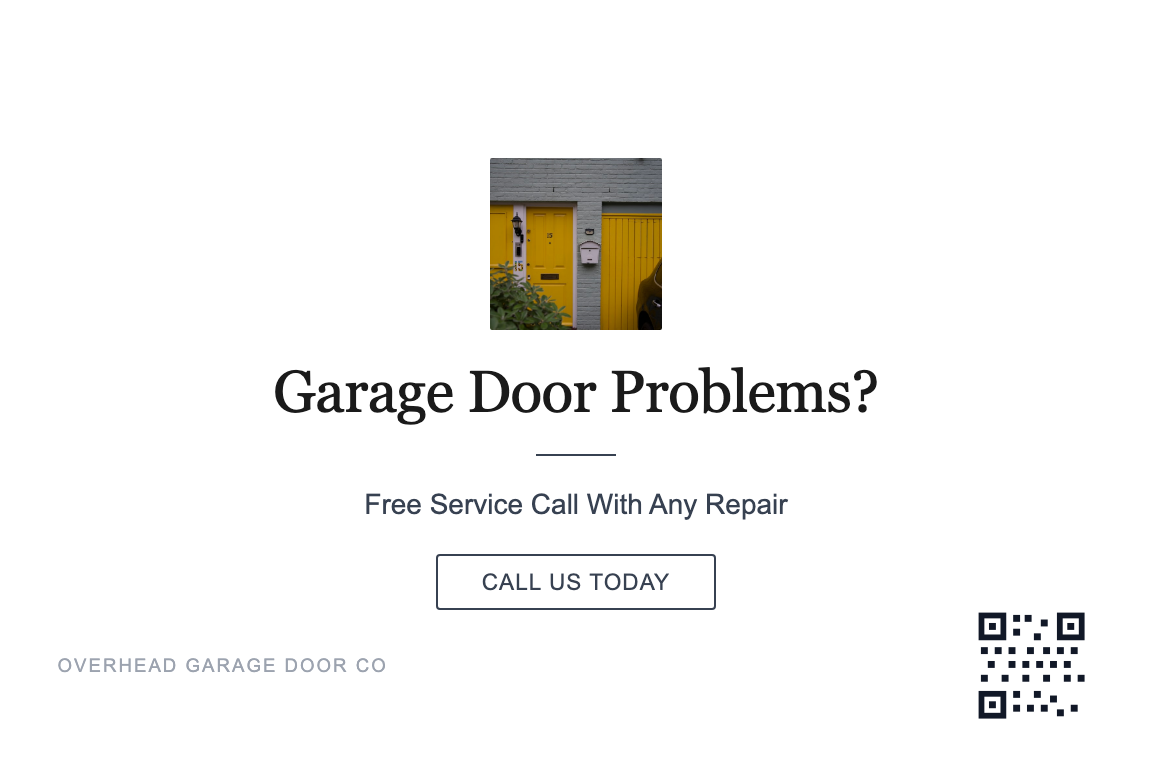 Minimal garage door service postcard design &mdash; New Customer Acquisition