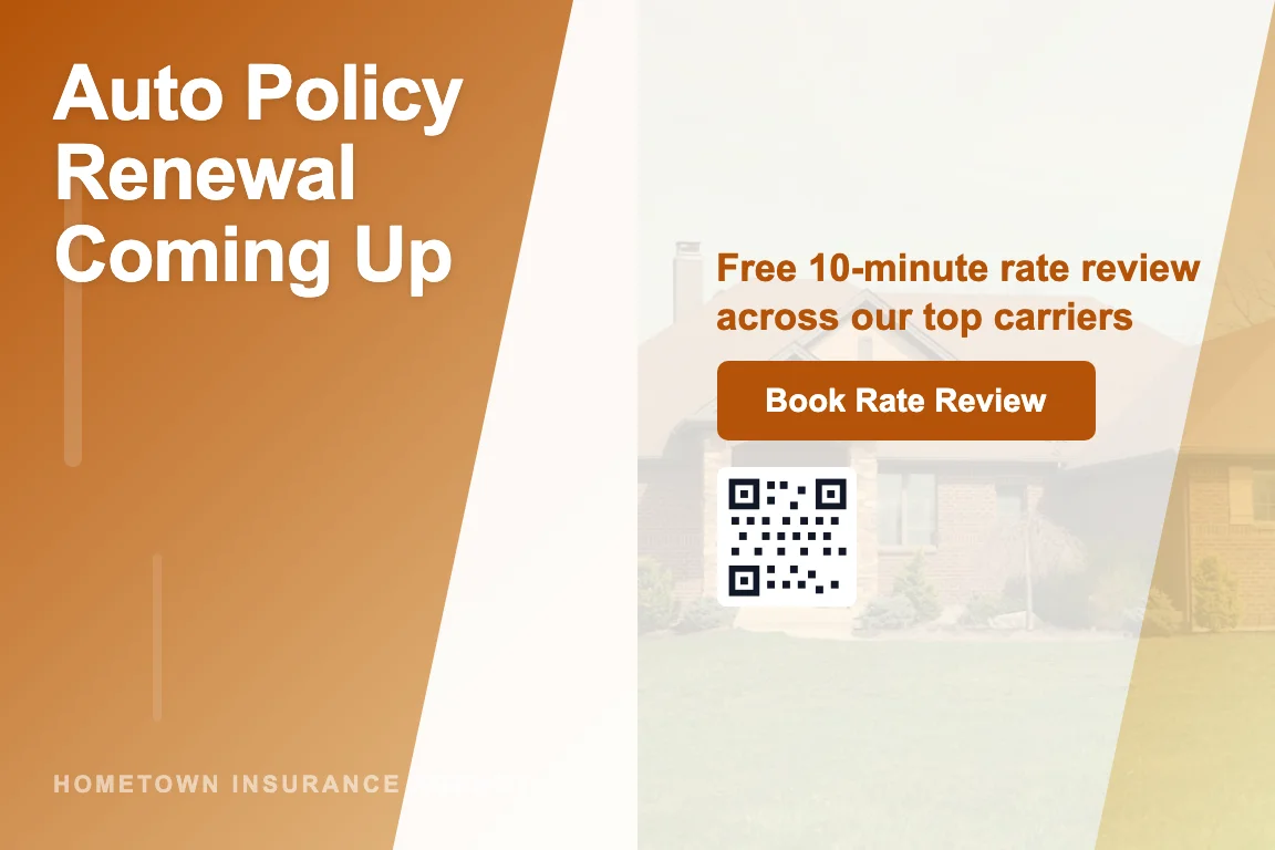 Gradient insurance agents postcard design