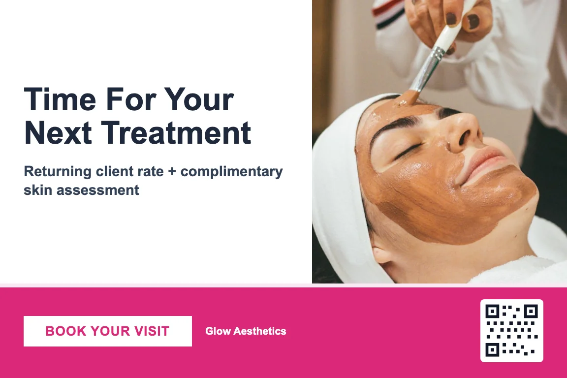 Bold med spa new-client postcard design front