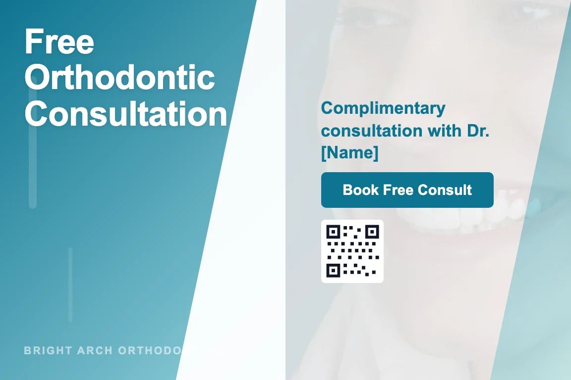 Gradient orthodontics recall postcard design