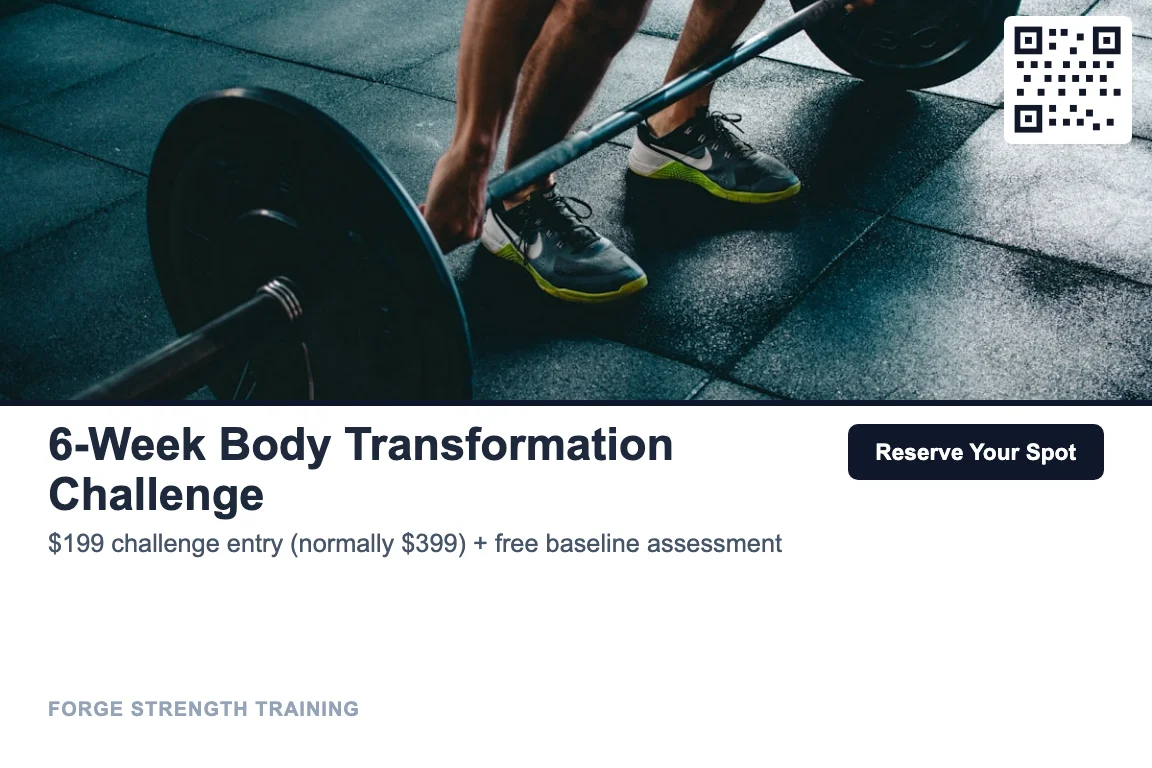 Photo personal training postcard design