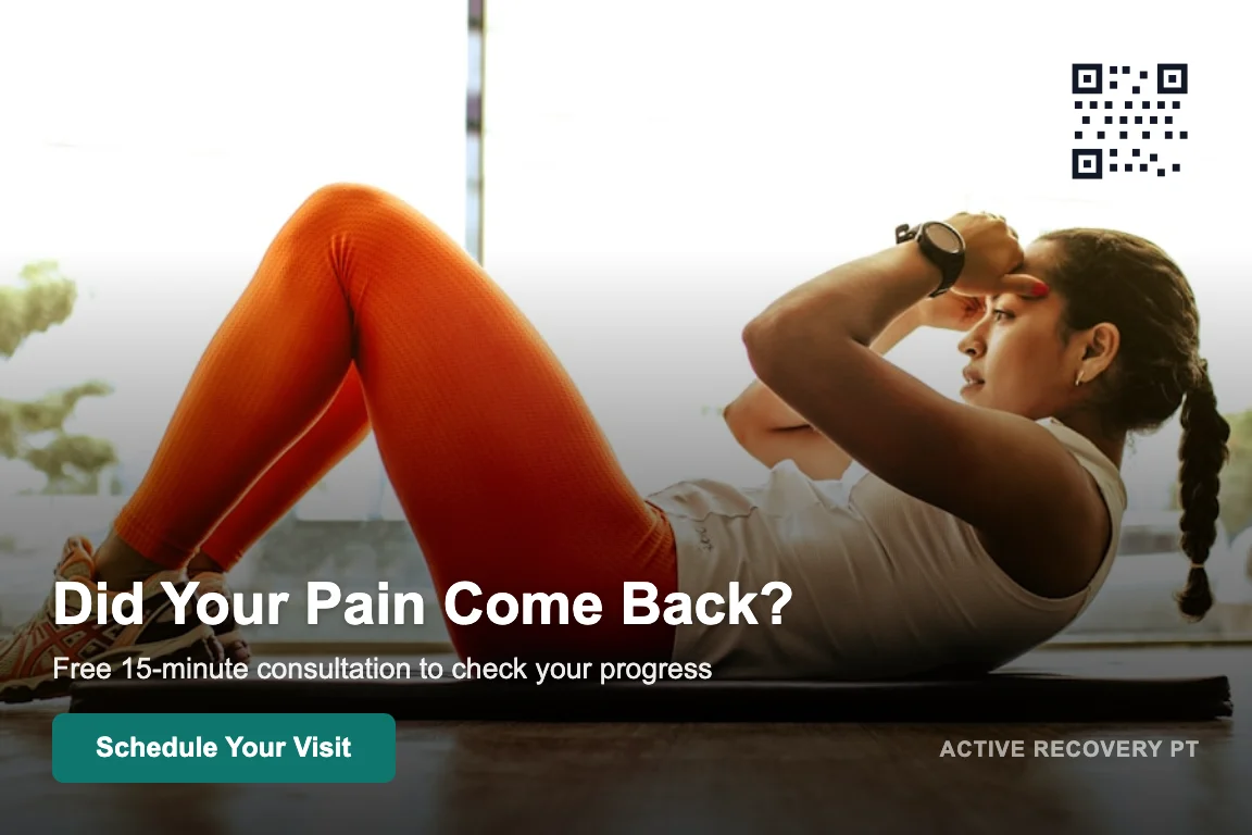 Physical therapy patient reactivation postcard example