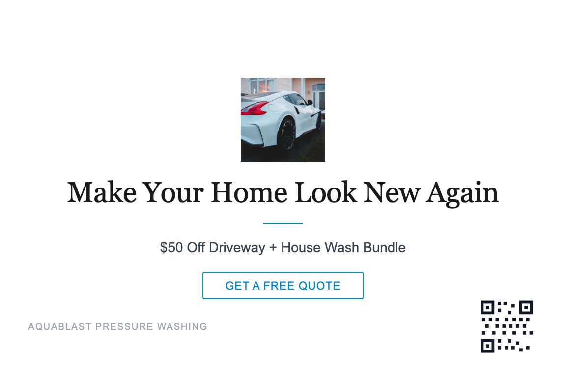 Pressure Washing postcard design &mdash; Seasonal Acquisition