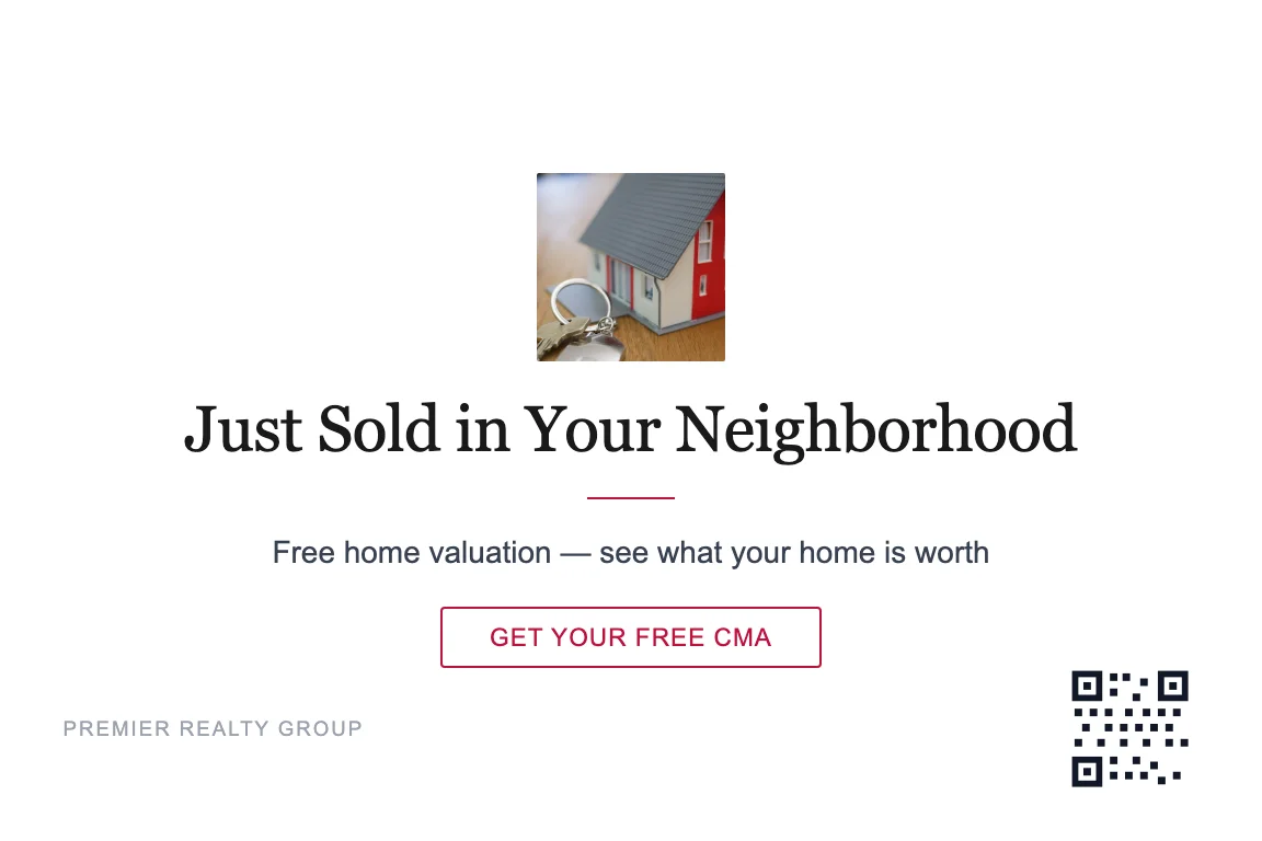 Minimal real estate just sold postcard design