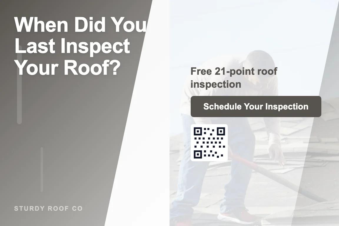 Roofing inspection postcard example