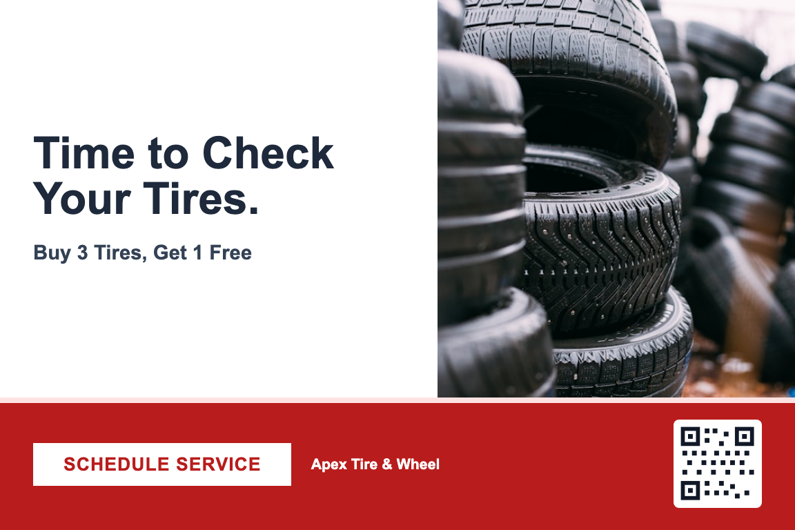 Tire & Wheel Shops postcard design &mdash; Seasonal Reactivation