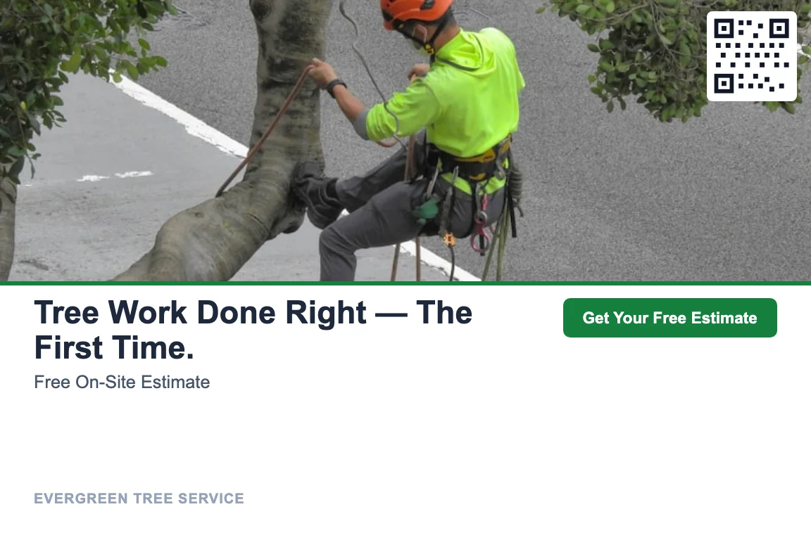 Tree Service postcard campaign example